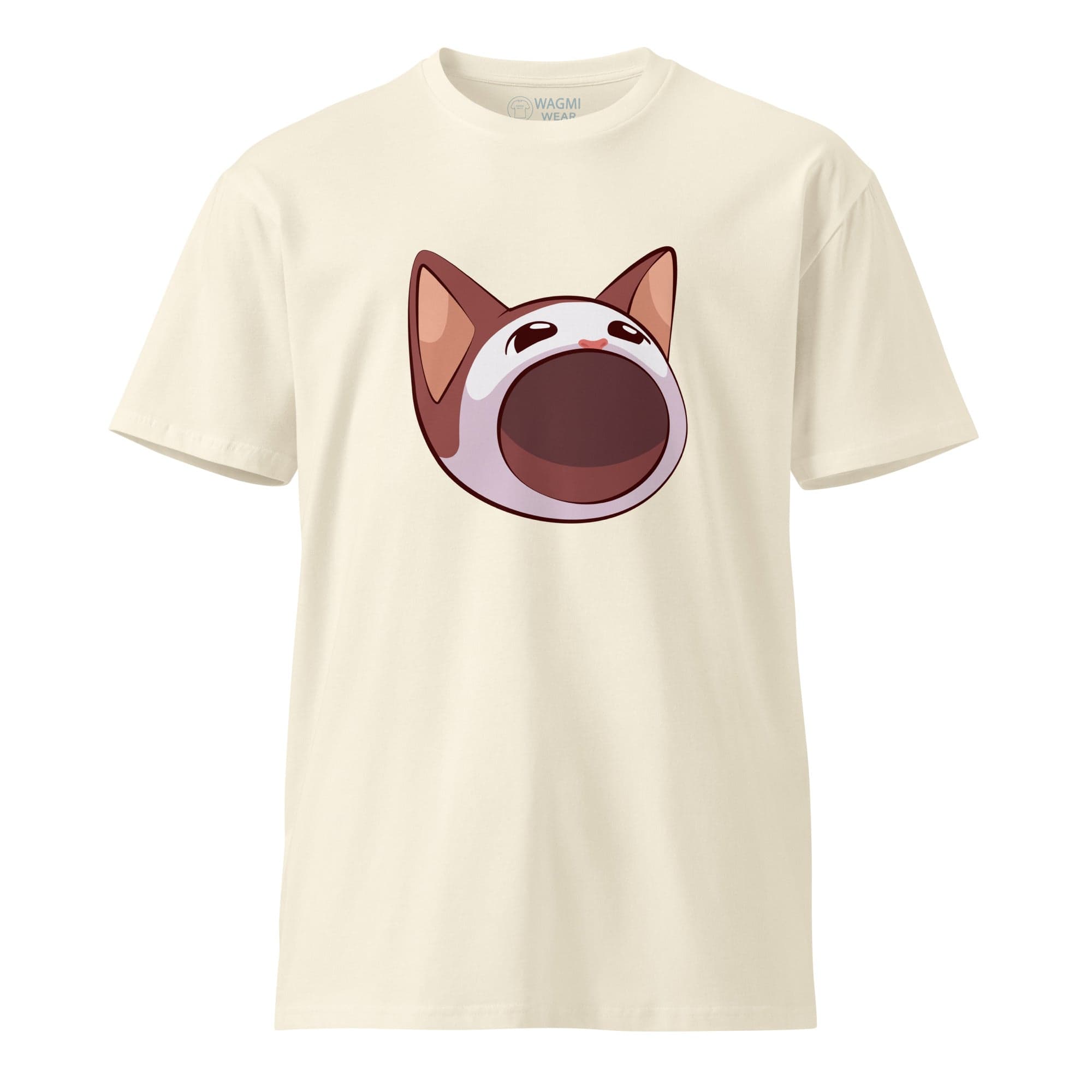 Popcat Minimal Meme Tee – Natural