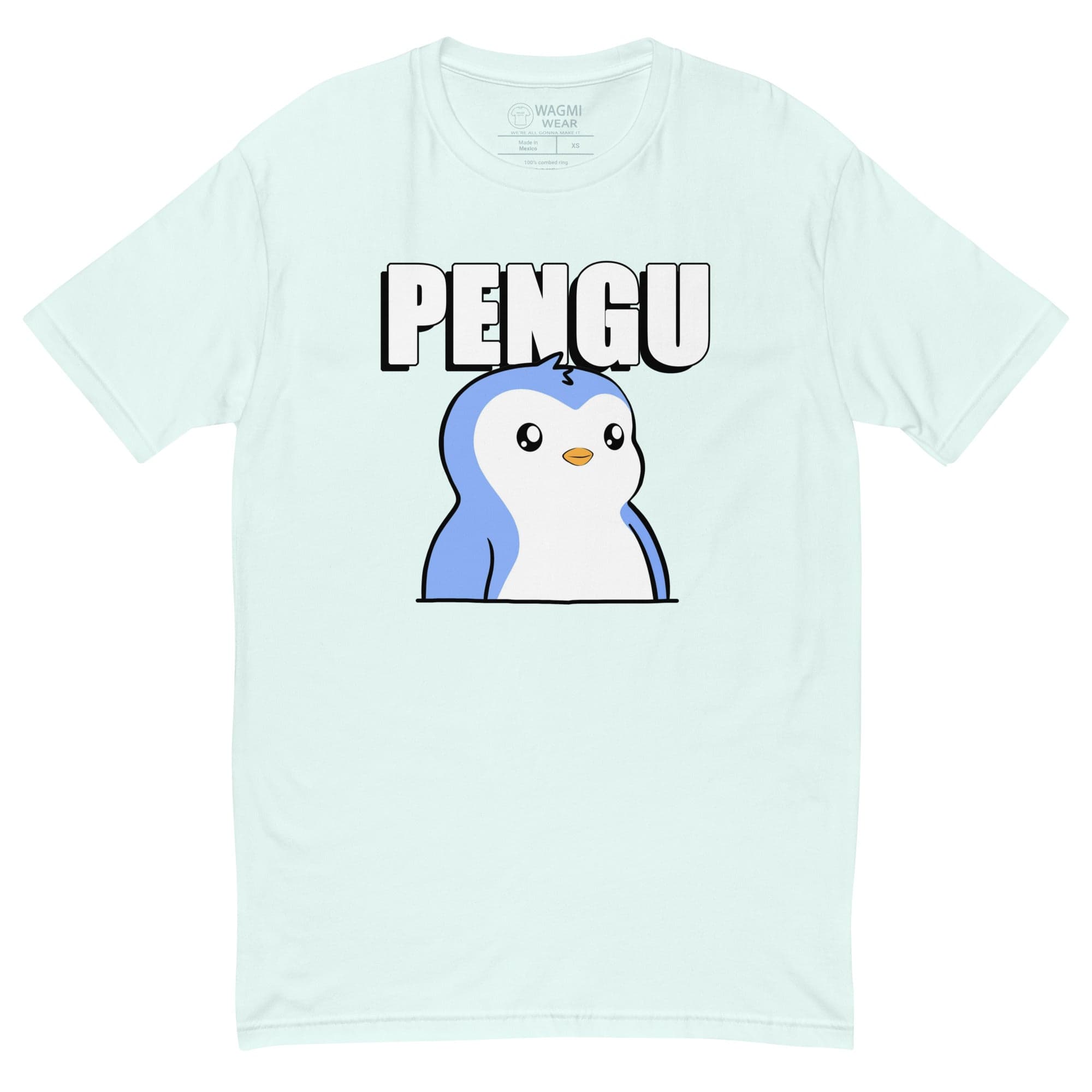 PENGU Meme Tee – Light Blue