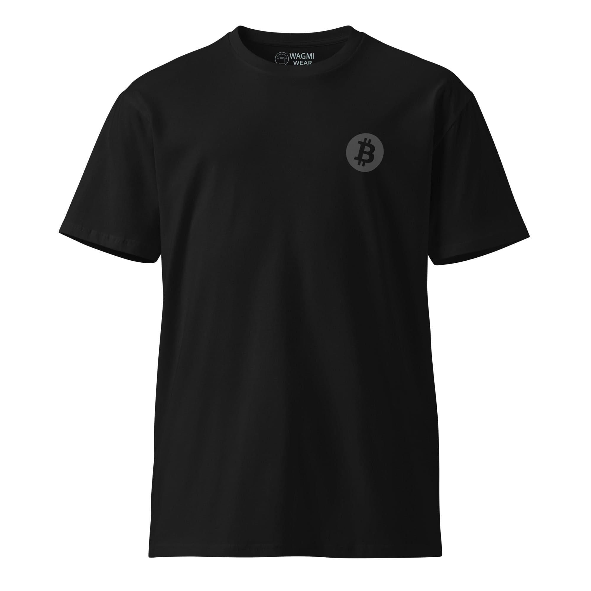 Bitcoin Dark Pocket Logo Tee – Minimalist Edition - Black
